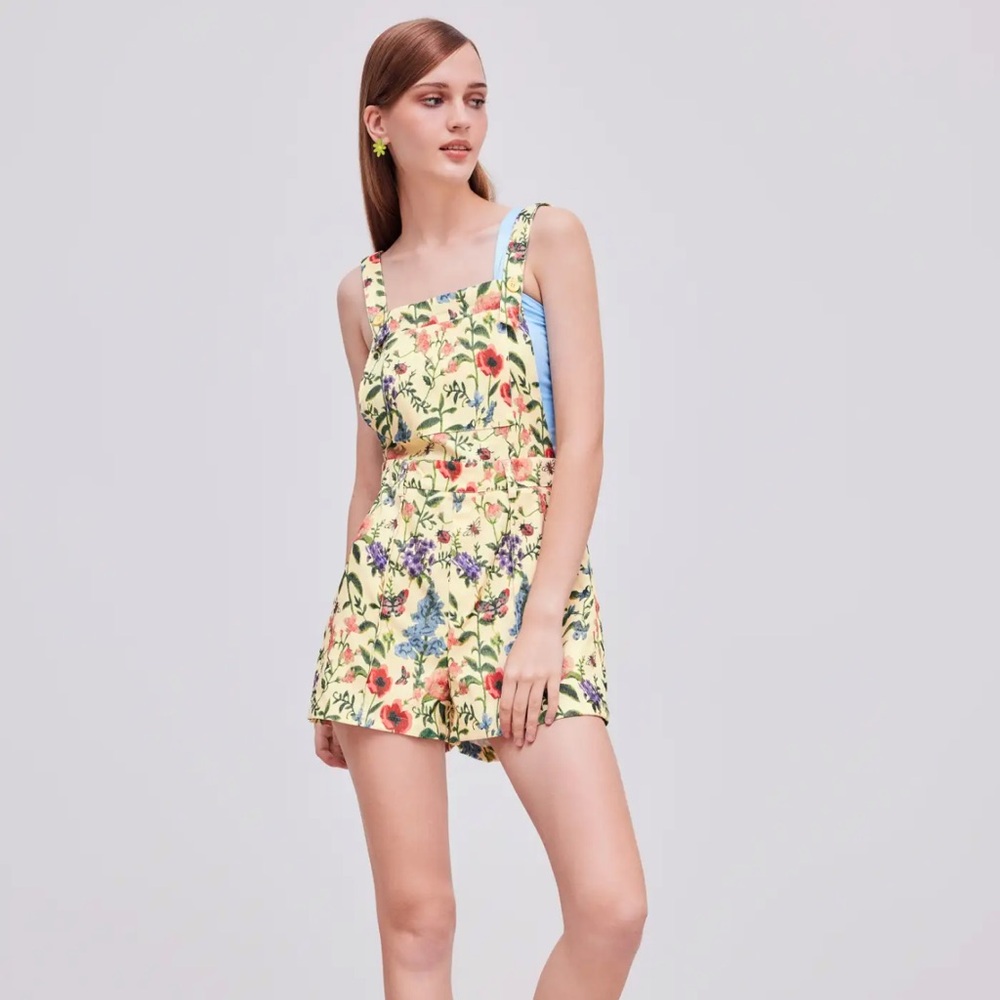Floral Cider Print Romper